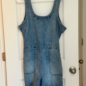 Lucky Brand Blue Denim Jumpsuit 100% Cotton
